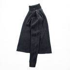 LAUREN RALPH LAUREN 日本製 90年代 タートルネック リブニット セーター S ブラック コットン