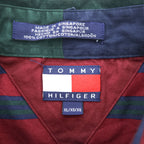 TOMMY HILFIGER 90年代 ヴィンテージ 長袖シャツ XL マルチカラー ストライプ 胸ポケット ボタンダウン