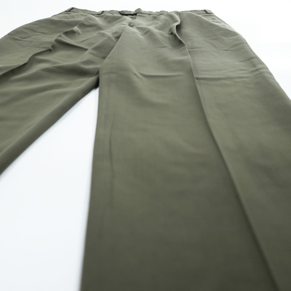 Brooks Brothers 346 Olive 100% Wool Pleated Cuffed Trousers W36/L30