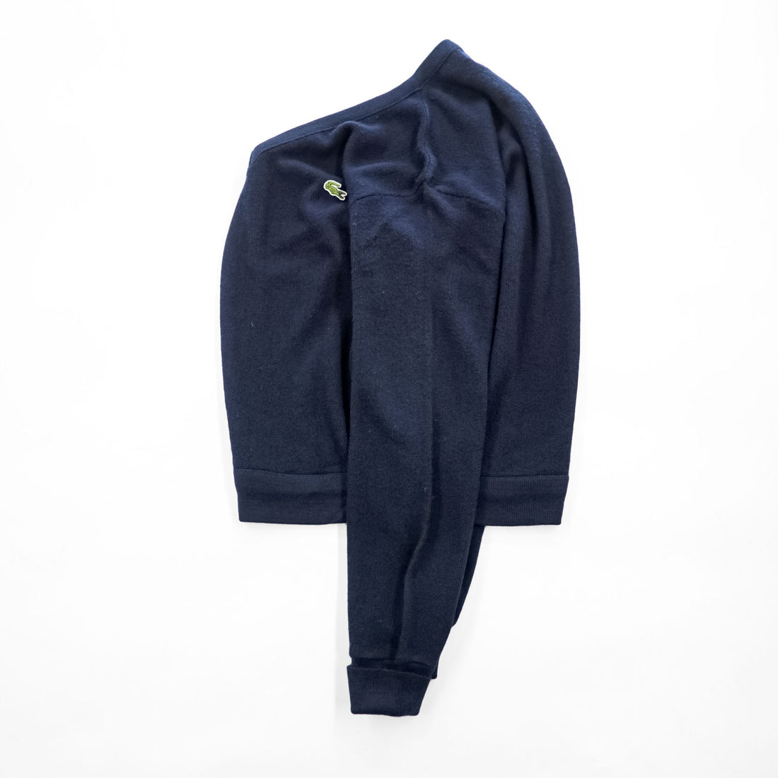 80s IZOD LACOSTE Navy V-Neck Acrylic Knit Sweater Made in USA Men's M