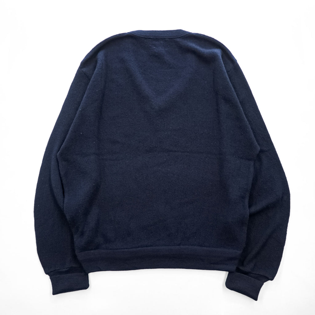 80s IZOD LACOSTE Navy V-Neck Acrylic Knit Sweater Made in USA Men's M