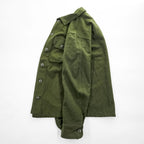Vintage 1977 US Army OG-108 Cold Weather Field Wool Nylon Shirt Olive Green Small