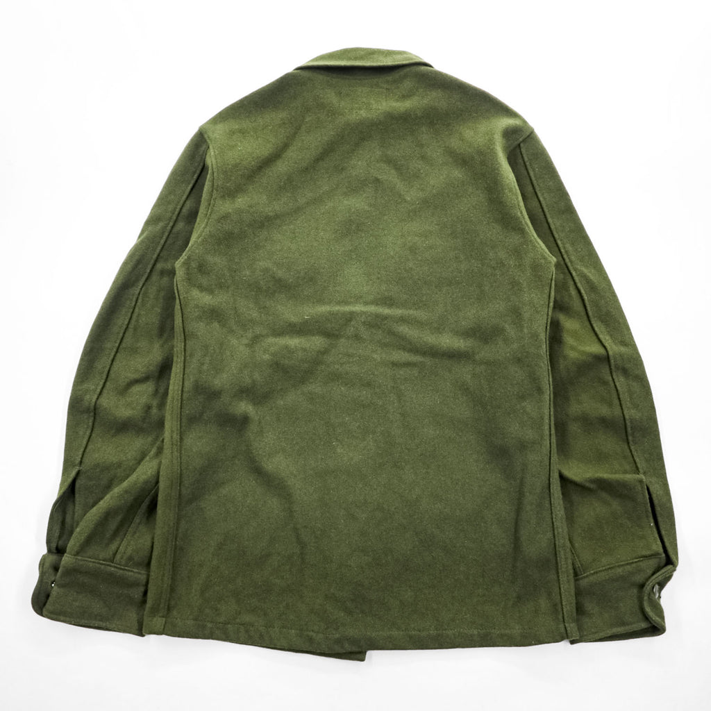 Vintage 1977 US Army OG-108 Cold Weather Field Wool Nylon Shirt Olive Green Small