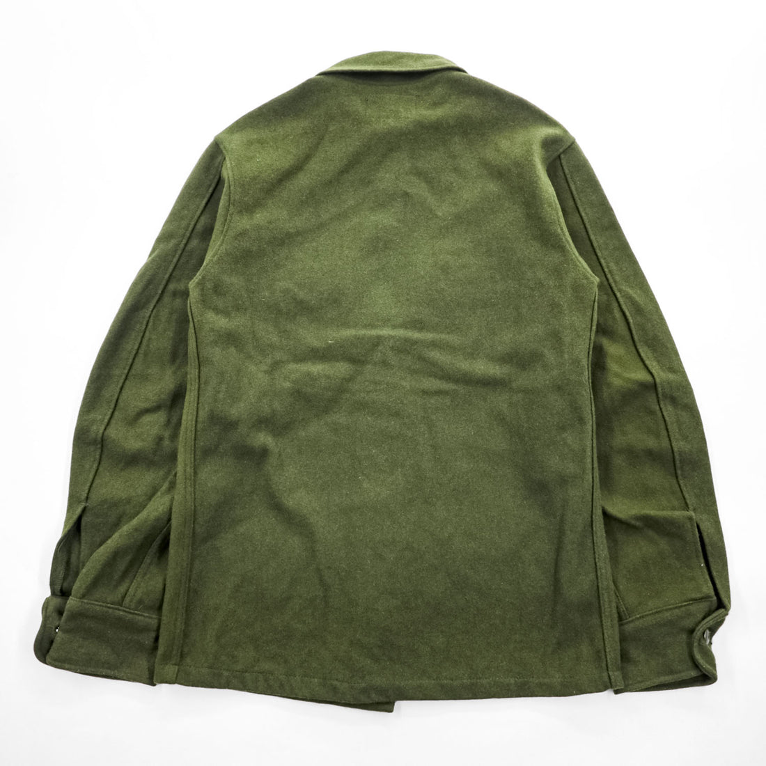 Vintage 1977 US Army OG-108 Cold Weather Field Wool Nylon Shirt Olive Green Small