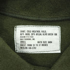 Vintage 1977 US Army OG-108 Cold Weather Field Wool Nylon Shirt Olive Green Small