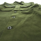 Vintage 1977 US Army OG-108 Cold Weather Field Wool Nylon Shirt Olive Green Small