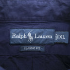 Ralph Lauren Classic Fit Button-Down Long Sleeve Shirt Navy XL
