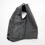 PHERROW'S Striped Cotton Work Vest Size 38 Made in Japan