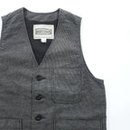 PHERROW'S Striped Cotton Work Vest Size 38 Made in Japan