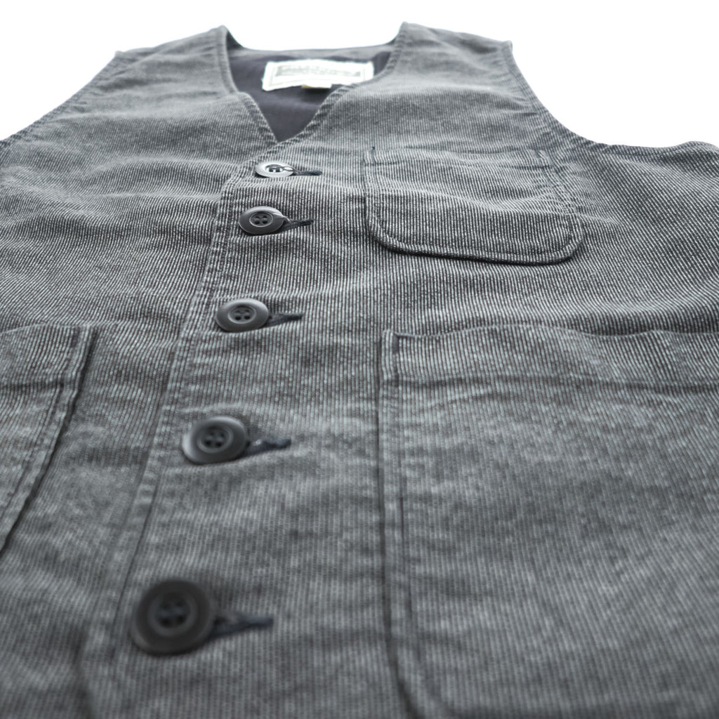 PHERROW'S Striped Cotton Work Vest Size 38 Made in Japan