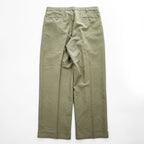 DOCKERS (Levi Strauss) 2000s Vintage Slacks Pants, Size L, Beige, Wide Leg, 2-Tuck Pleats, Double Cuffs