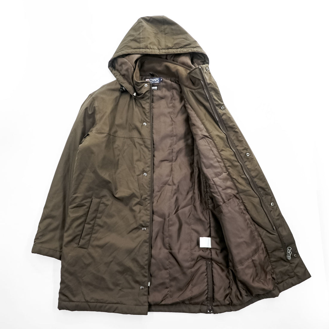 CHAPS Ralph Lauren 90年代 ヴィンテージ 中綿 モッズコート M フード着脱式 Thinsulate ドローコード ダブルジップ
