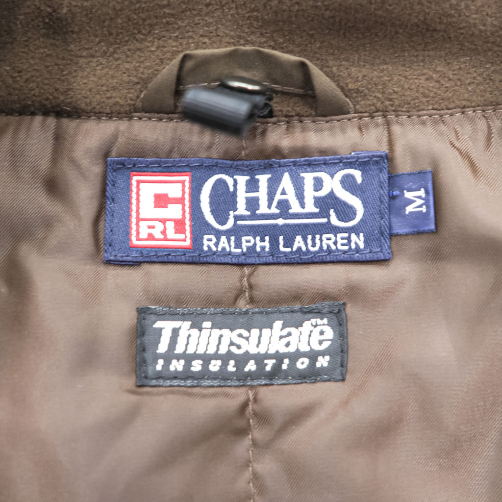 CHAPS Ralph Lauren 90年代 ヴィンテージ 中綿 モッズコート M フード着脱式 Thinsulate ドローコード ダブルジップ