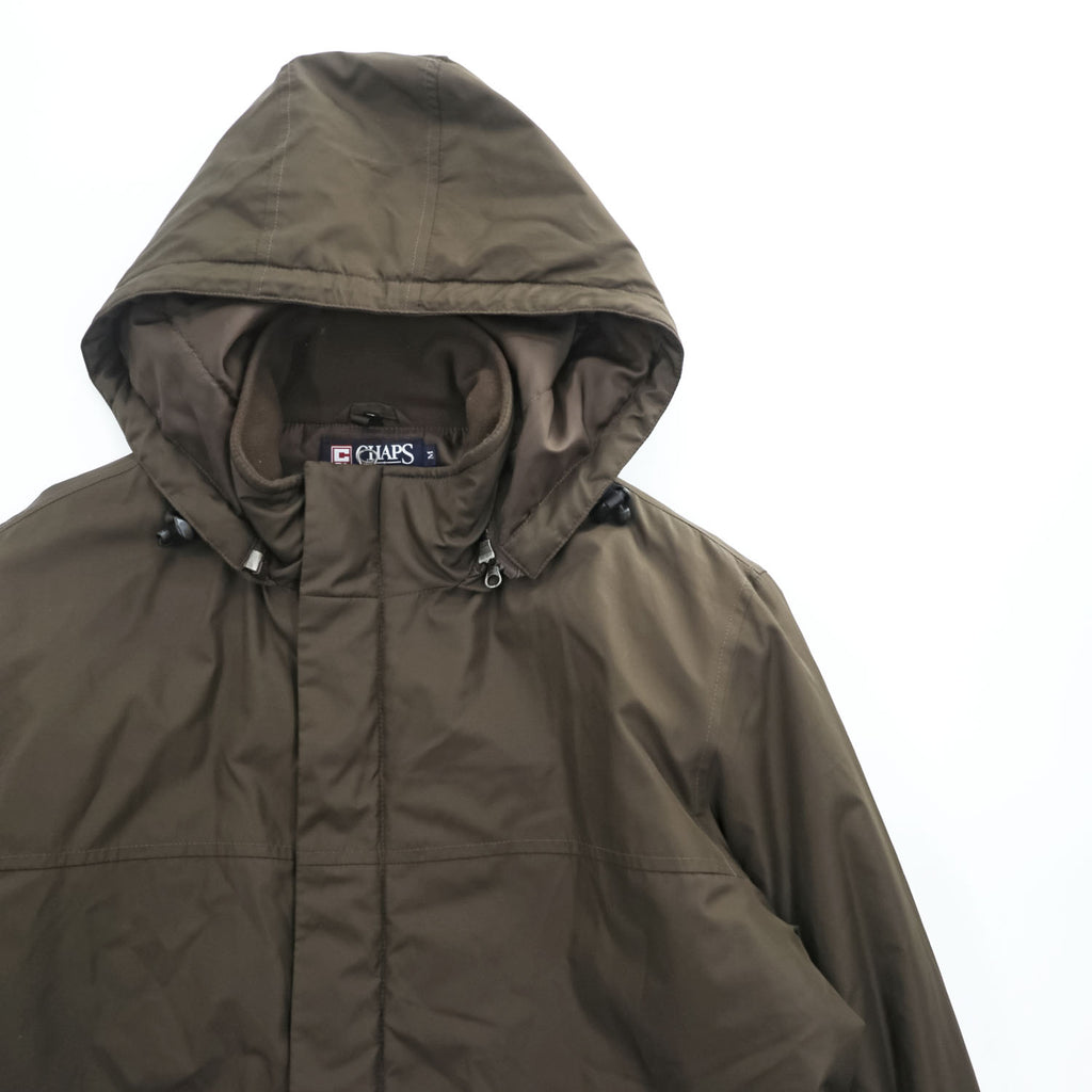 CHAPS Ralph Lauren 90年代 ヴィンテージ 中綿 モッズコート M フード着脱式 Thinsulate ドローコード ダブルジップ