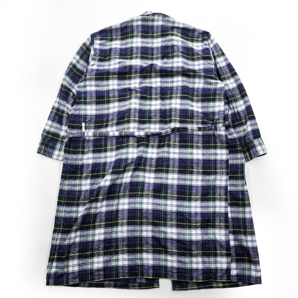 L.L.Bean 90年代 USA製 ヴィンテージ フランネルローブ ショールカラーガウン XL タータンチェック ビッグサイズ ベルト付