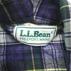 L.L.Bean 90年代 USA製 ヴィンテージ フランネルローブ ショールカラーガウン XL タータンチェック ビッグサイズ ベルト付