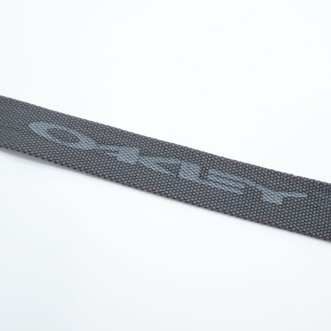 OAKLEY ウェビングベルト シルバー メタルバックル ダブルリング グレー ナイロン キャンバス