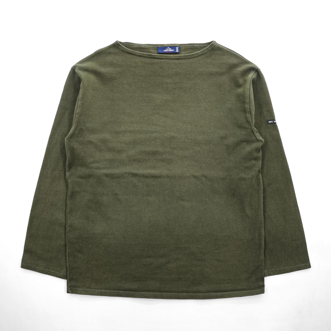 SAINT JAMES バスクシャツ 長袖 ロングスリーブ Tシャツ L カーキ ボートネック フランス製