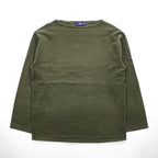 SAINT JAMES バスクシャツ 長袖 ロングスリーブ Tシャツ L カーキ ボートネック フランス製