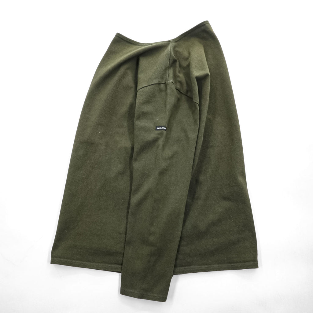 SAINT JAMES バスクシャツ 長袖 ロングスリーブ Tシャツ L カーキ ボートネック フランス製