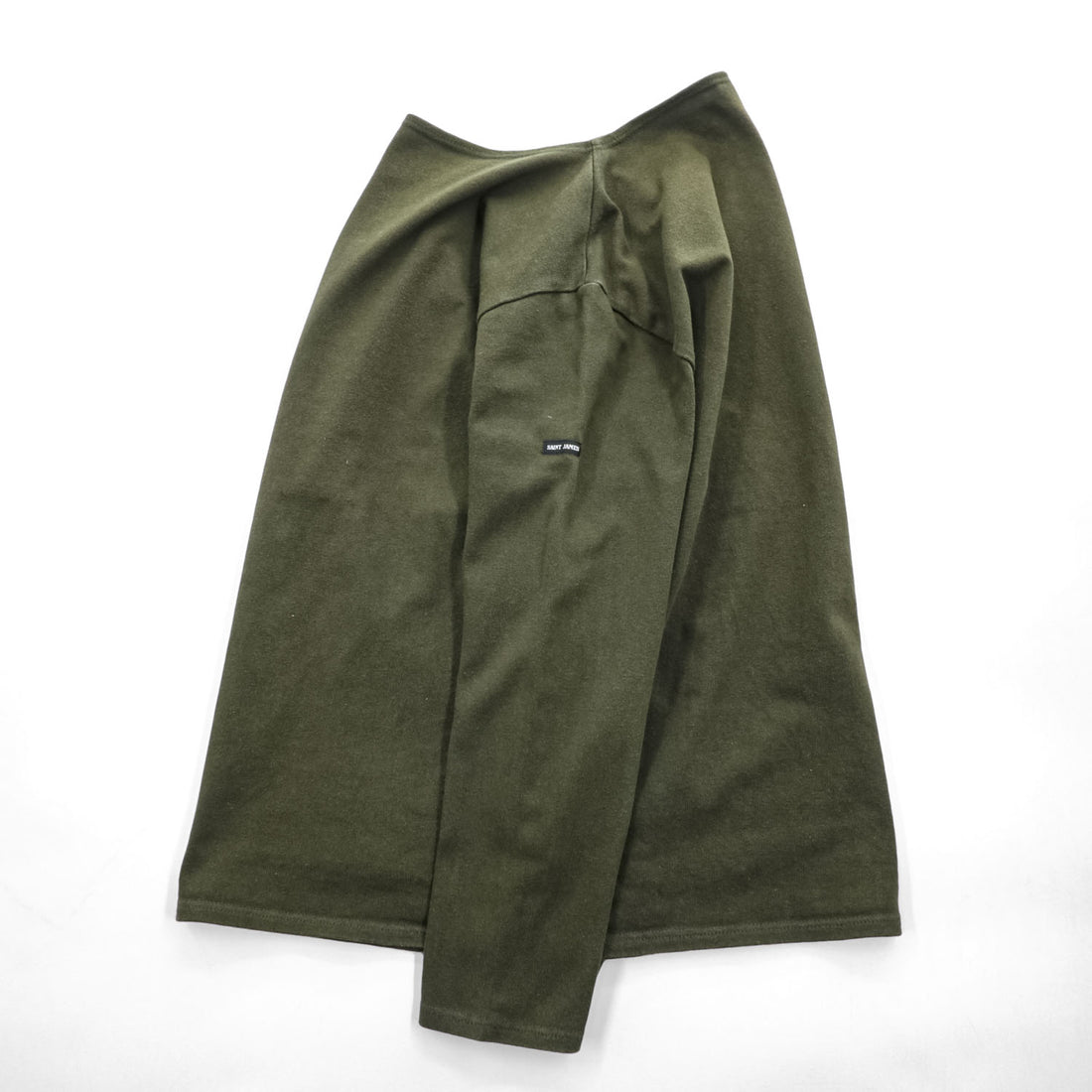 SAINT JAMES バスクシャツ 長袖 ロングスリーブ Tシャツ L カーキ ボートネック フランス製