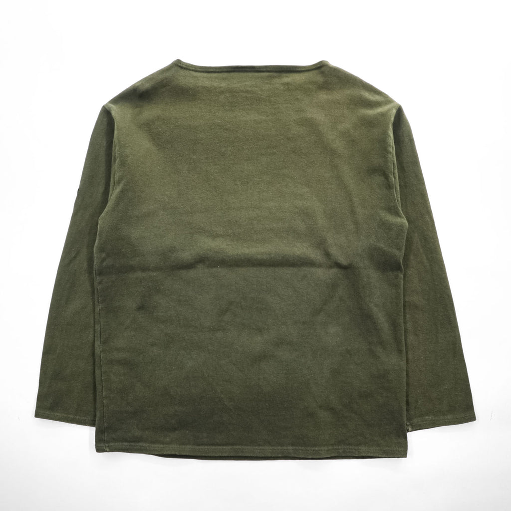 SAINT JAMES バスクシャツ 長袖 ロングスリーブ Tシャツ L カーキ ボートネック フランス製