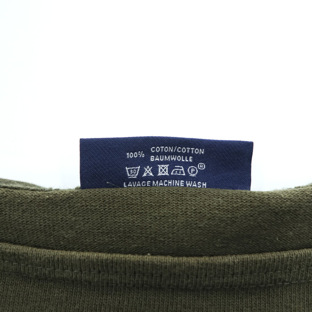 SAINT JAMES バスクシャツ 長袖 ロングスリーブ Tシャツ L カーキ ボートネック フランス製
