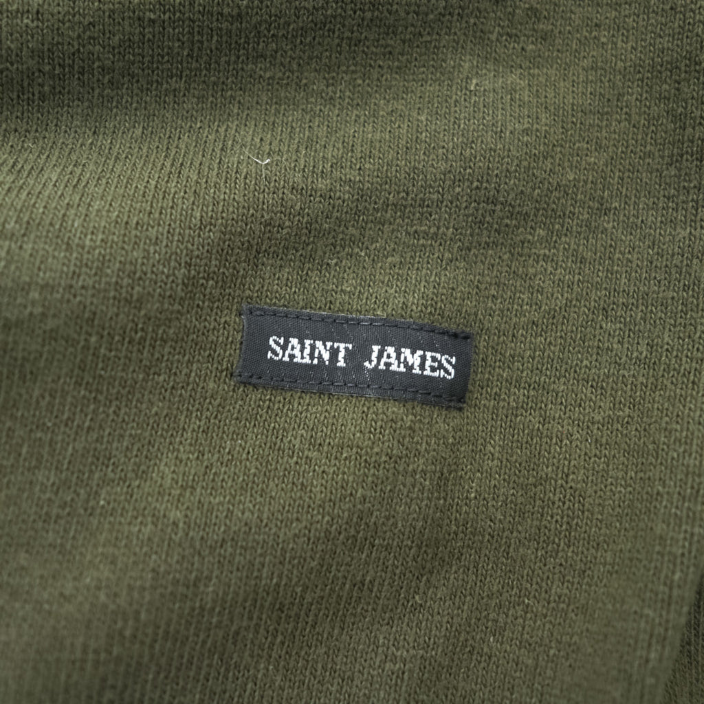 SAINT JAMES バスクシャツ 長袖 ロングスリーブ Tシャツ L カーキ ボートネック フランス製