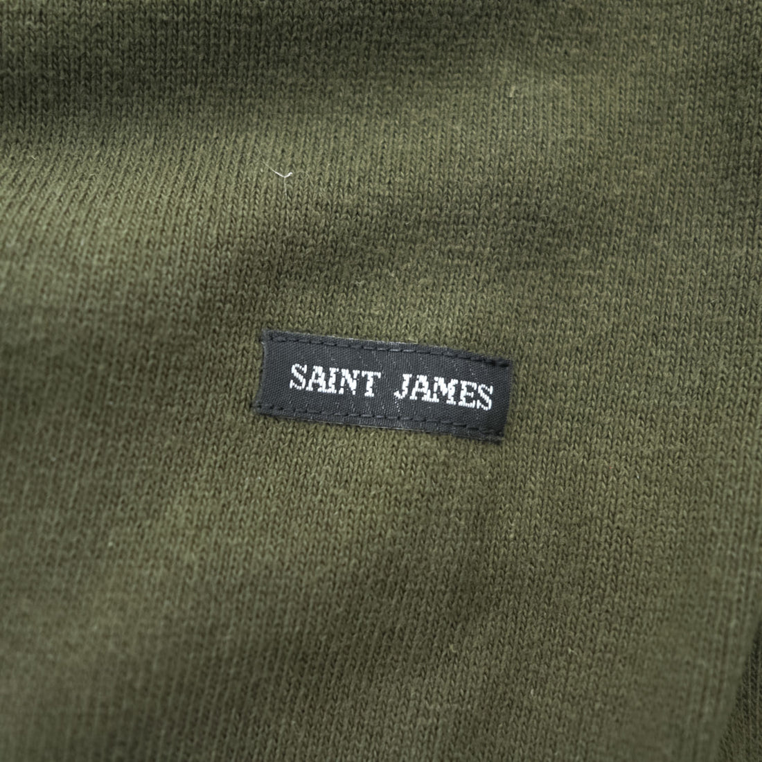 SAINT JAMES バスクシャツ 長袖 ロングスリーブ Tシャツ L カーキ ボートネック フランス製