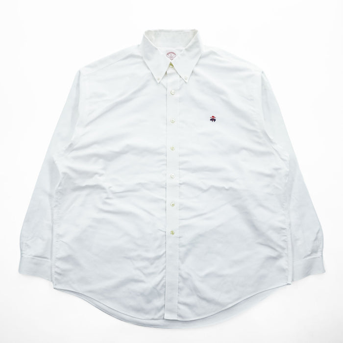 Brooks Brothers 346 ノンアイロン スーピマコットン 長袖 オックスフォードシャツ XL ホワイト SUPIMA COTTON ボタンダウン