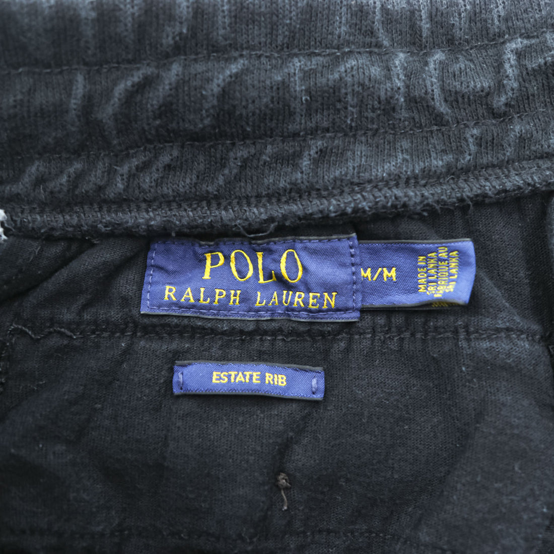 Polo Ralph Lauren スウェットパンツ M ブラック スモールポニー ロゴ 刺繍 ESTATE RIB