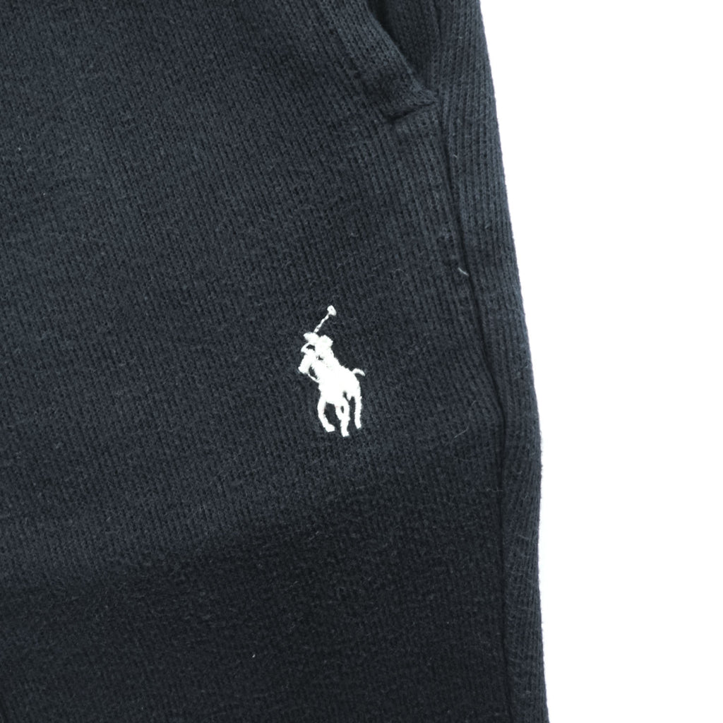 Polo Ralph Lauren スウェットパンツ M ブラック スモールポニー ロゴ 刺繍 ESTATE RIB