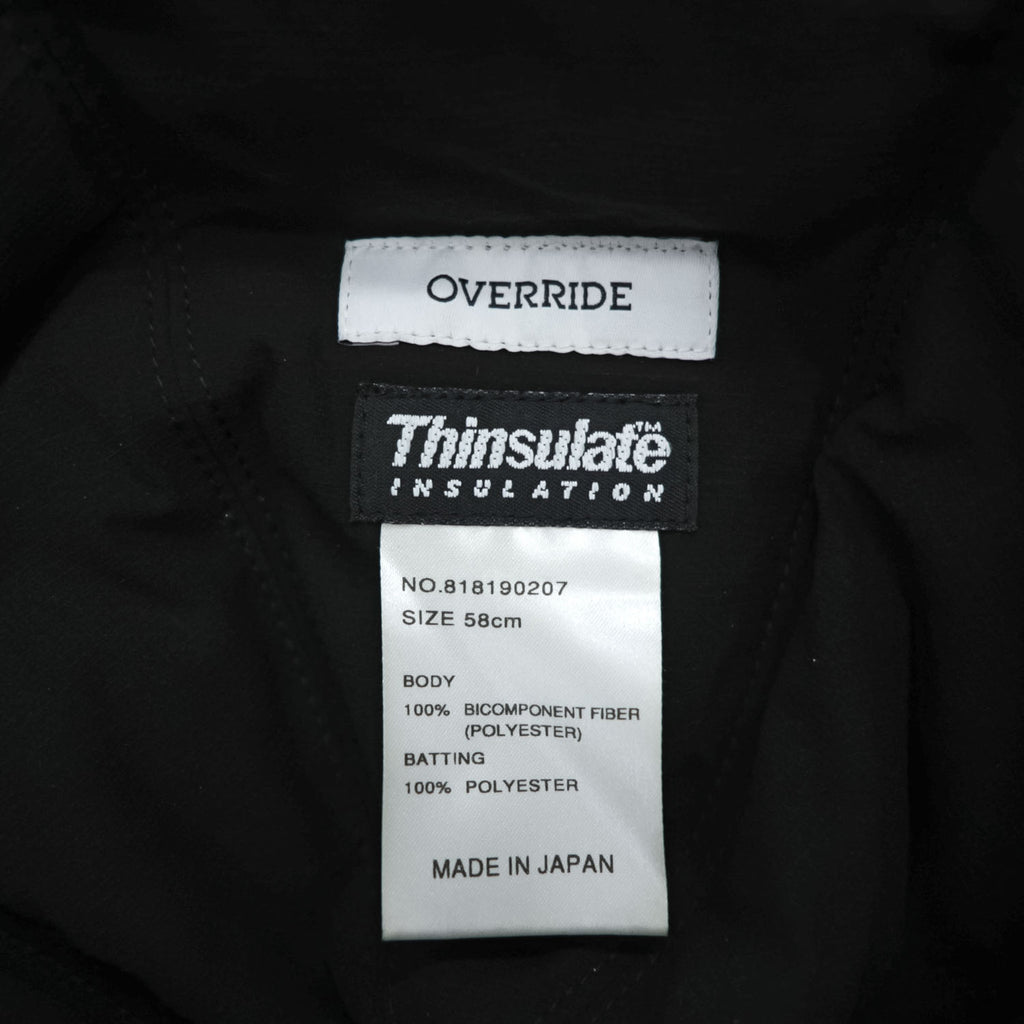 override 日本製 サウナハット PADDED SAUNA HAT リップストップ Thinsulate 中綿 818190207