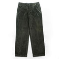 Brooks Brothers コーデュロイパンツ スラックス L グリーン ワイド 2タック プリーツ ダブルカフス THOMPSON FABRIC WOVEN IN FRANCE