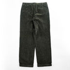 Brooks Brothers コーデュロイパンツ スラックス L グリーン ワイド 2タック プリーツ ダブルカフス THOMPSON FABRIC WOVEN IN FRANCE