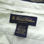 Brooks Brothers コーデュロイパンツ スラックス L グリーン ワイド 2タック プリーツ ダブルカフス THOMPSON FABRIC WOVEN IN FRANCE