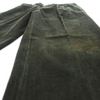 Brooks Brothers コーデュロイパンツ スラックス L グリーン ワイド 2タック プリーツ ダブルカフス THOMPSON FABRIC WOVEN IN FRANCE