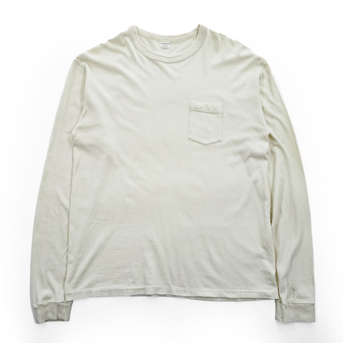 ENTRY SG 日本製 コットン 胸ポケット 長袖Tシャツ ロンT XL 40-42 アイボリー BEAMS取扱い