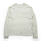 ENTRY SG 日本製 コットン 胸ポケット 長袖Tシャツ ロンT XL 40-42 アイボリー BEAMS取扱い