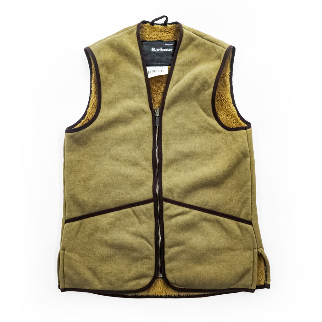 Barbour パイル ボア リバーシブル ライナーベスト S ブラウン WARM PILE LINING A306