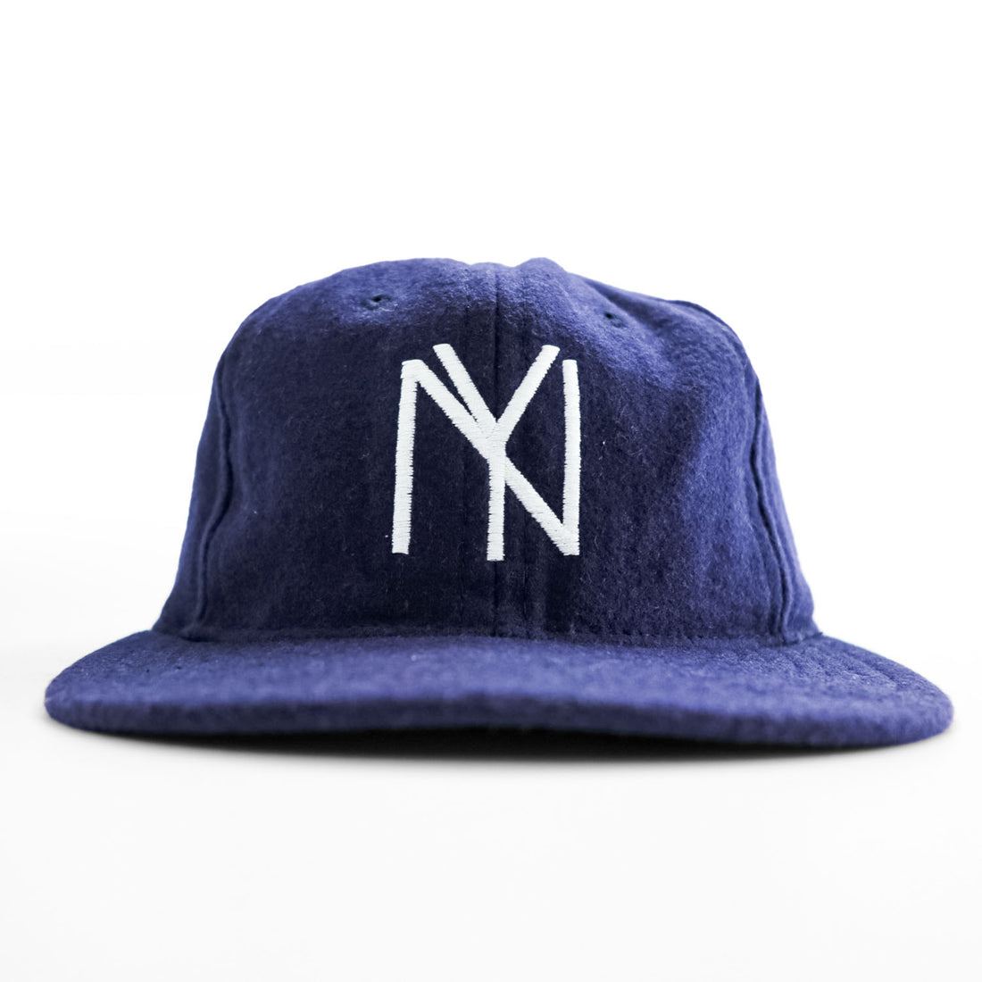 Ebbets Field Flannels NYロゴ ウール ベースボールキャップ 7 1/2 ネイビー USA製