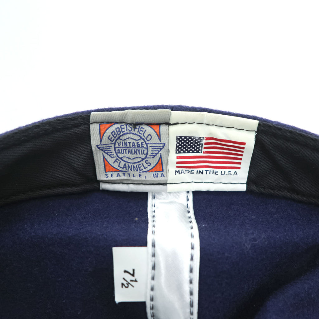 Ebbets Field Flannels NYロゴ ウール ベースボールキャップ 7 1/2 ネイビー USA製
