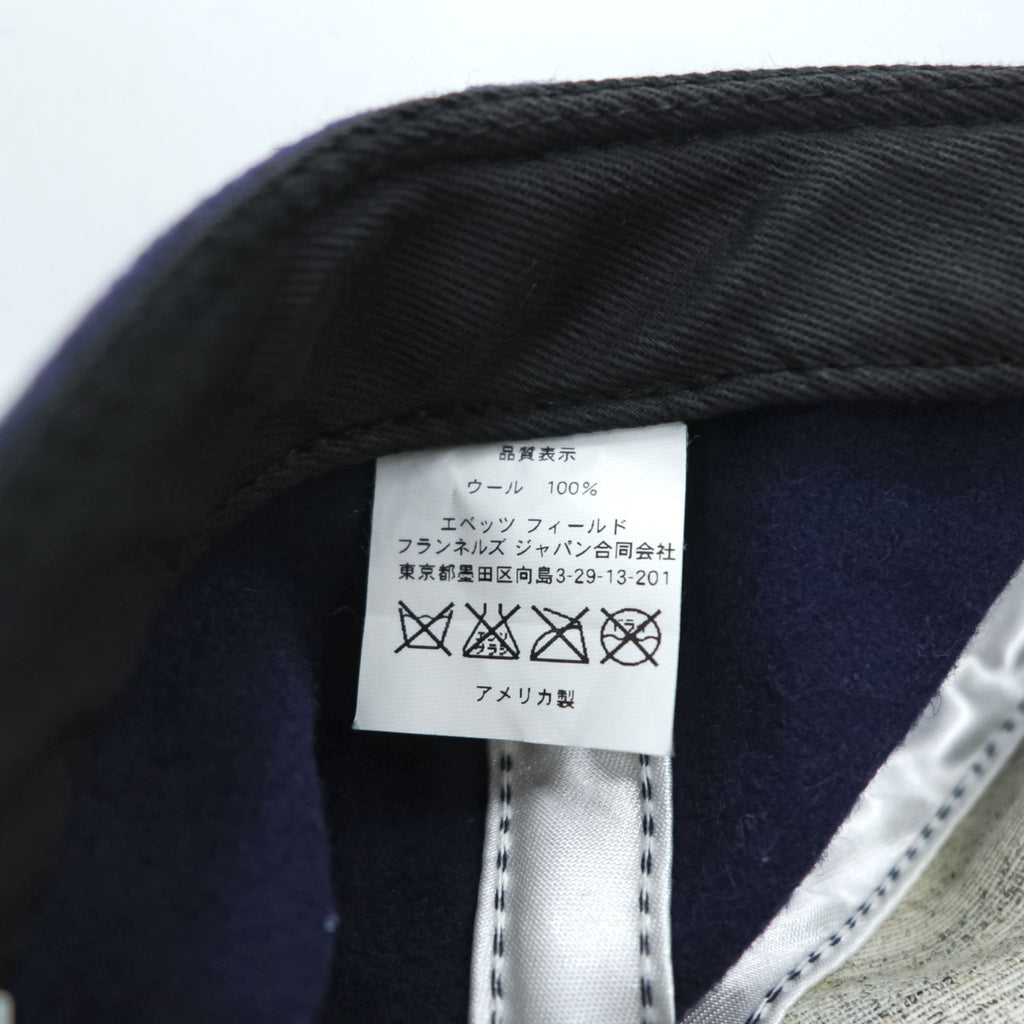 Ebbets Field Flannels NYロゴ ウール ベースボールキャップ 7 1/2 ネイビー USA製