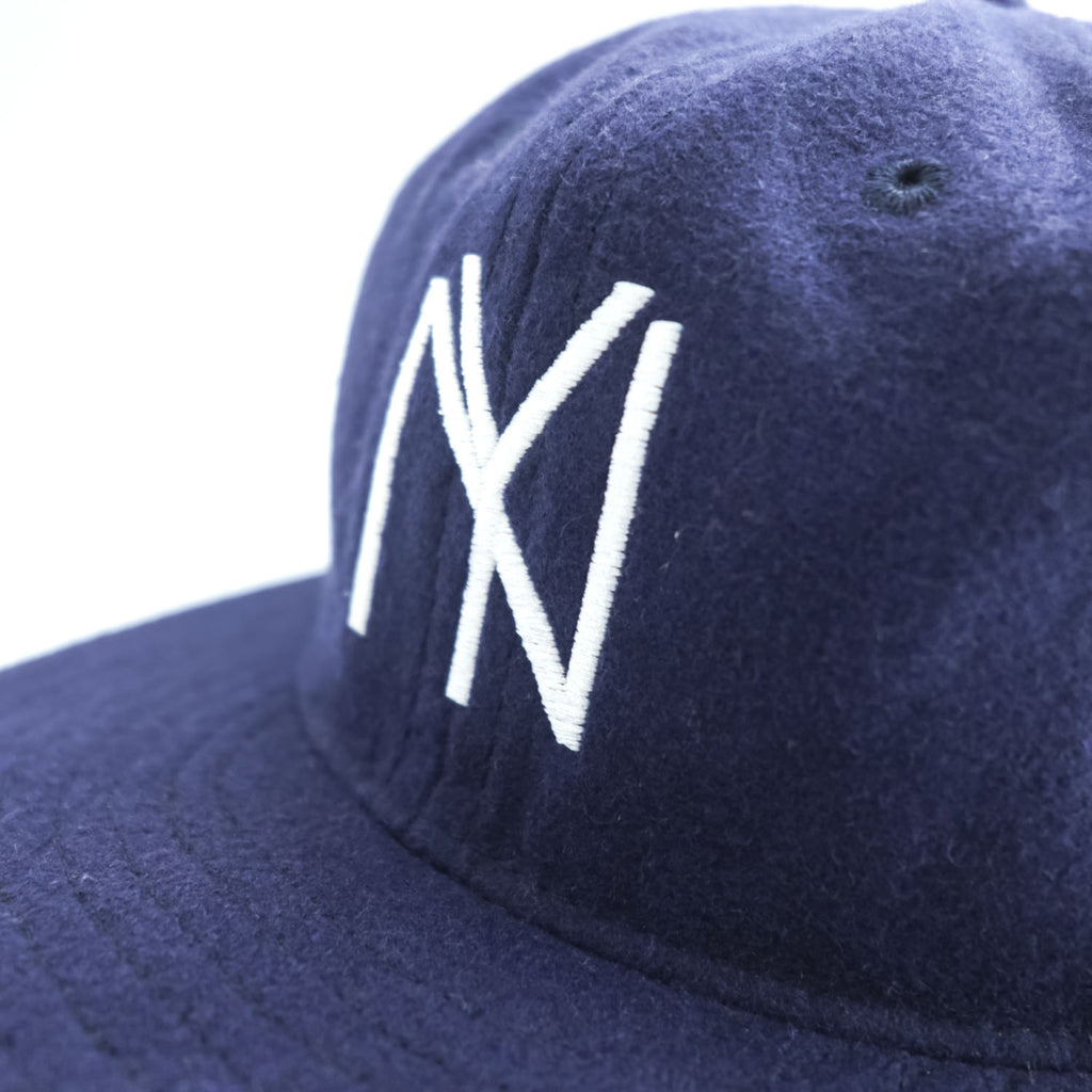 Ebbets Field Flannels NYロゴ ウール ベースボールキャップ 7 1/2 ネイビー USA製