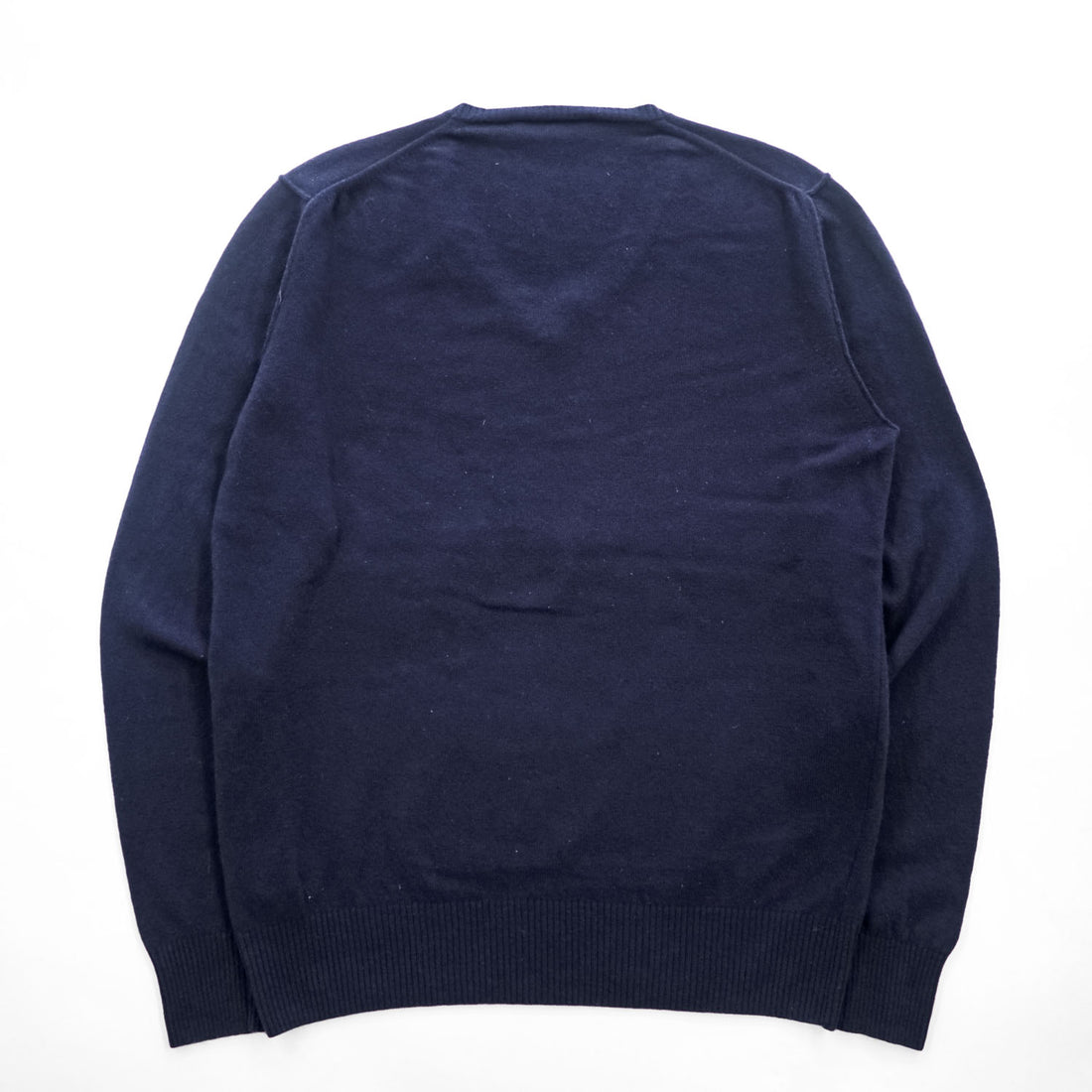 FRED PERRY イタリア製 90年代 ヴィンテージ Vネック ニット セーター L ネイビー ワンポイントロゴ