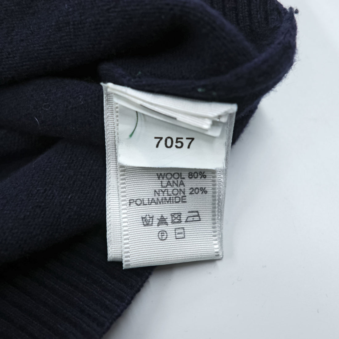 FRED PERRY イタリア製 90年代 ヴィンテージ Vネック ニット セーター L ネイビー ワンポイントロゴ