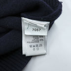 FRED PERRY イタリア製 90年代 ヴィンテージ Vネック ニット セーター L ネイビー ワンポイントロゴ