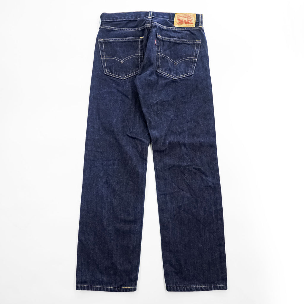 Levi's 505 ストレート デニムパンツ ジーンズ M インディゴ ブルー リジッド 濃紺 005050216