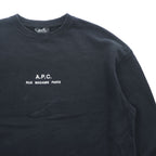 A.P.C. RUE MADAME PARIS Logo Print Sweatshirt Black M Made in Japan Petite Rue Madame