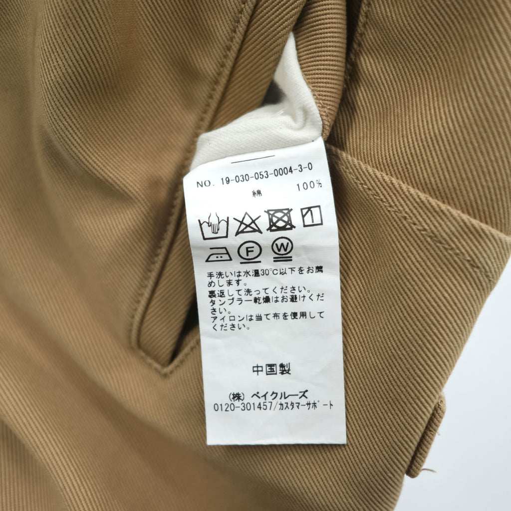 LE ( COMOLI / L'ECHOPPE ) ワイド チノパンツ M ベージュ 19-030-053-0004-3-0